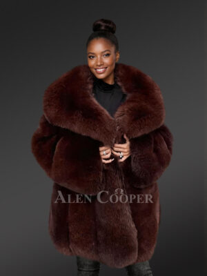 Arctic Fox Dyed Womens Coat Handcrafted with Majestic Comfort