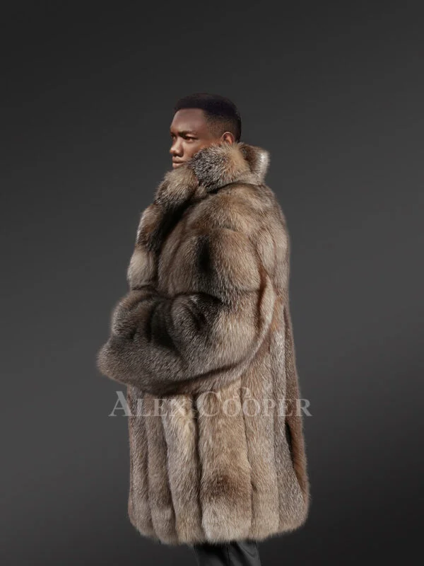 Crystal Fox Fur Mens Coat–Looks Naturally Elegant with Comfy Feel - Image 2