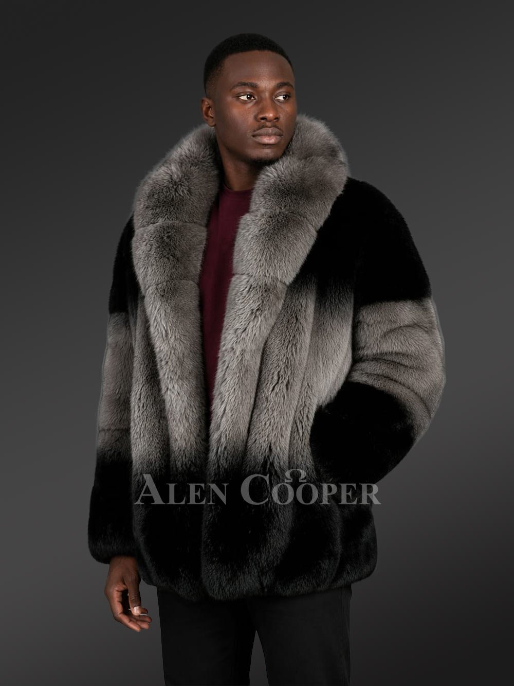 Dual Tone Fox Fur Coat – Perfect Union of Magnificence & Comfort - Image 3