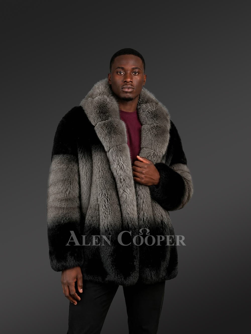 Dual Tone Fox Fur Coat – Perfect Union of Magnificence & Comfort - Image 4