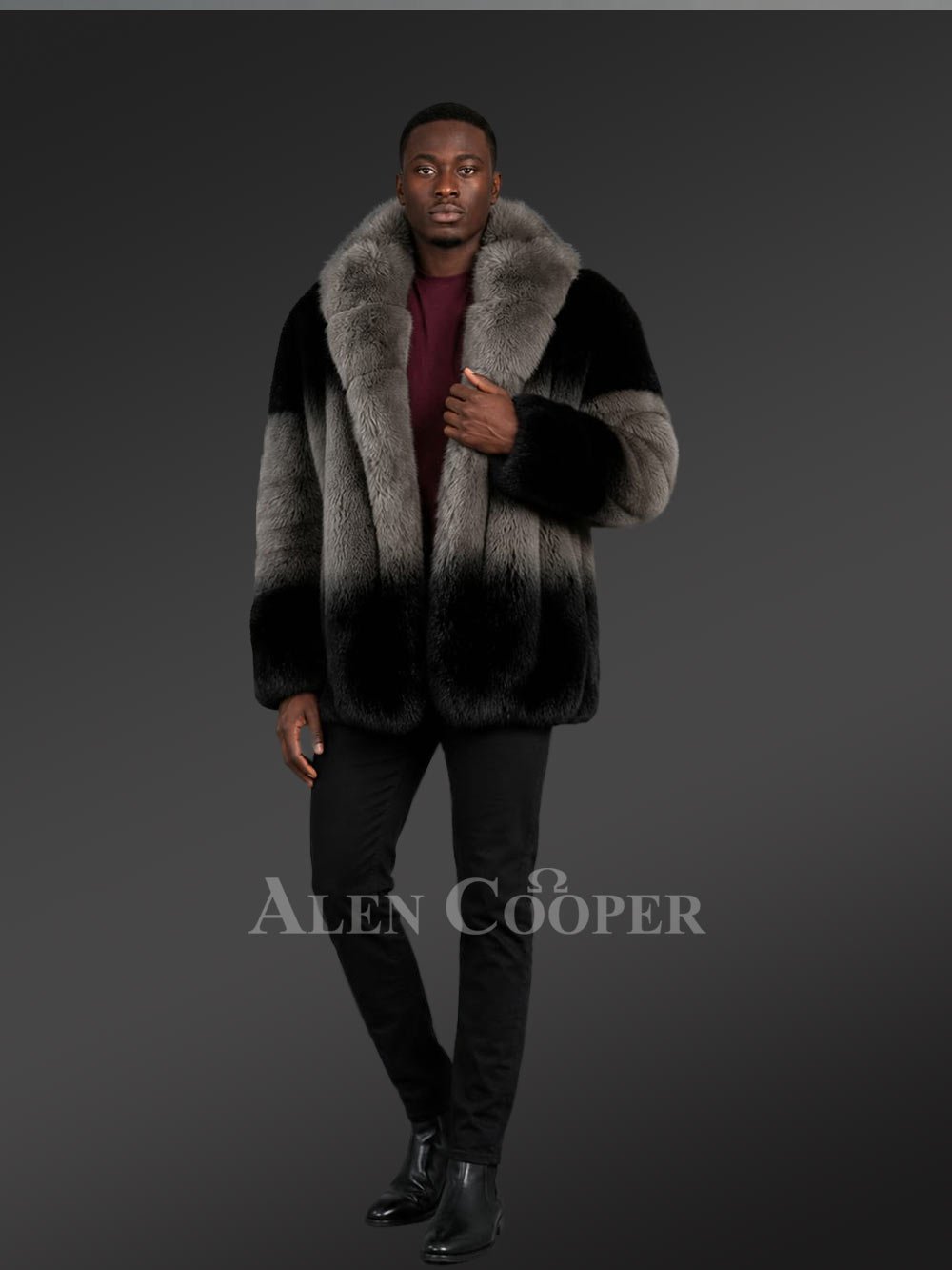 Dual Tone Fox Fur Coat – Perfect Union of Magnificence & Comfort - Image 5