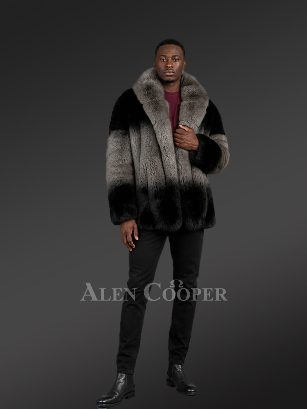 Dual Tone Fox Fur Coat – Perfect Union of Magnificence & Comfort - Image 6
