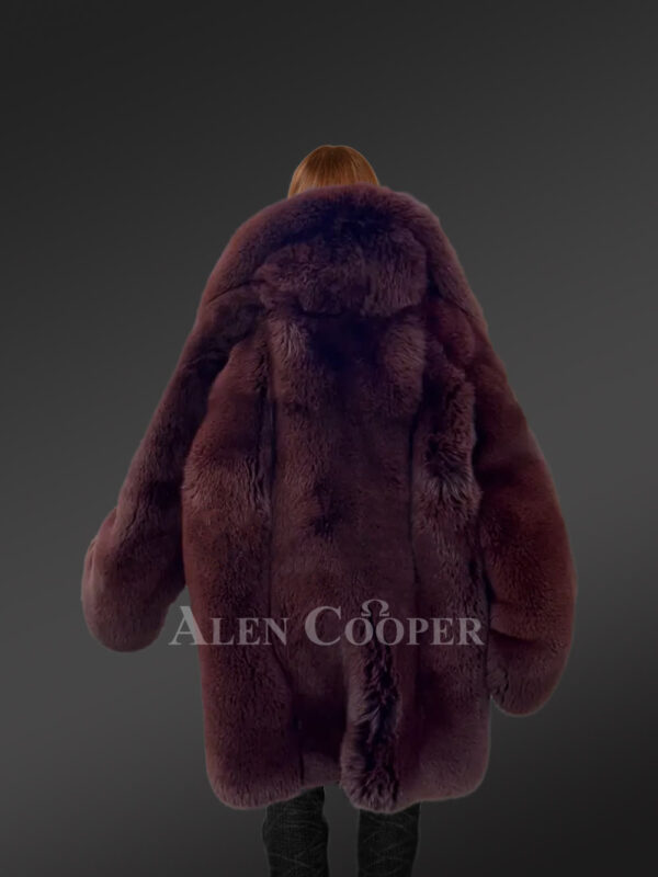 Arctic Fox Dyed Womens Coat Handcrafted with Majestic Comfort - Image 7