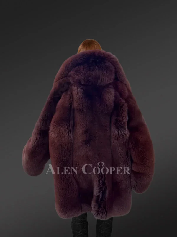 Arctic Fox Dyed Womens Coat Handcrafted with Majestic Comfort - Image 7