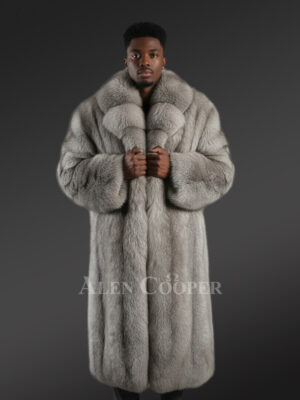 Mens Blue Fox Fur Stroller – Perfect Union of Classiness & Comfort