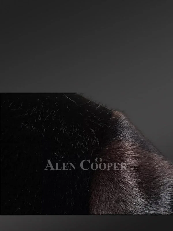Reversible Mink Fur Bomber Jacket with an Elegant Outlook for Men - Image 9
