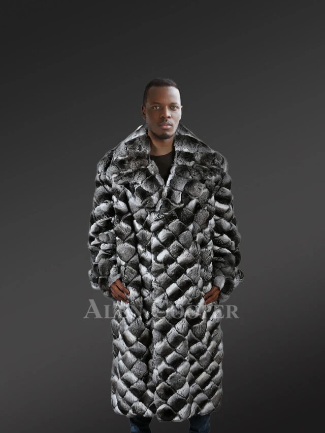 Mens Rex Fur Chinchilla Style Coat – Utmost Comfort with Sophistication