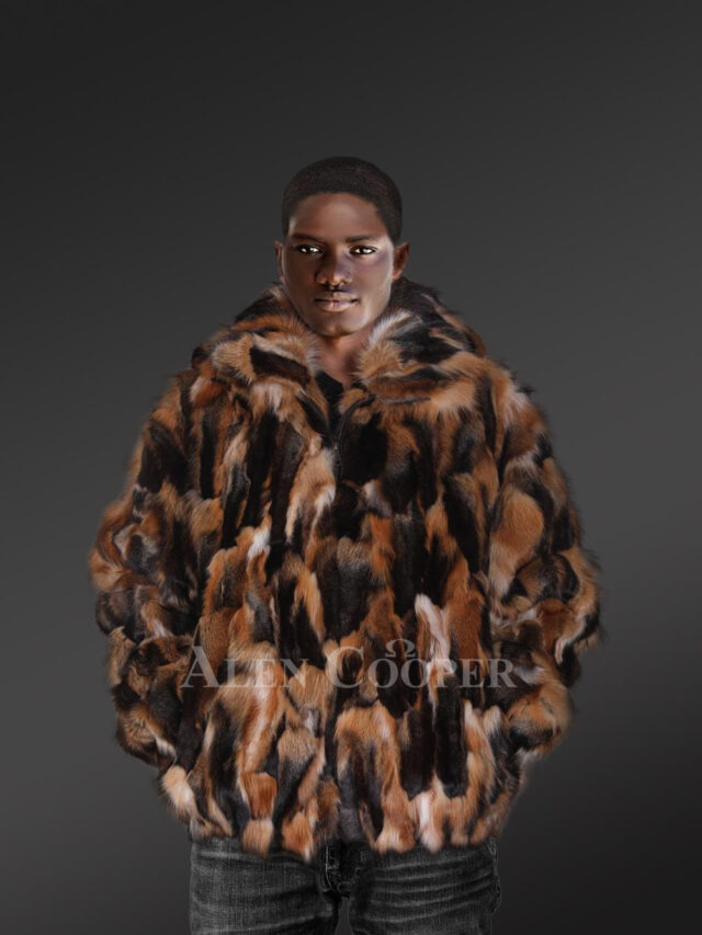 Multi Color Fox Fur Bomber Jacket – A Trendsetting Warm Garb