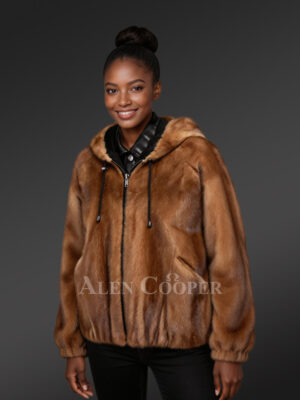 Reversible Womens Mink Bomber – Chic Look with Comfort of Natural Fur
