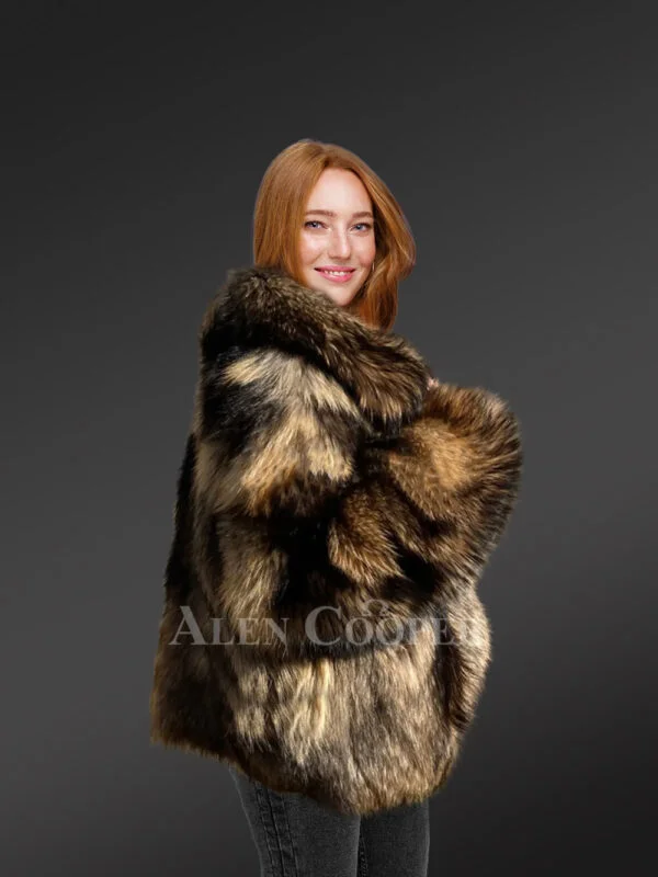 Womens Raccoon Bomber Jacket – Extraordinary Looks With Comforting Feel - Image 5
