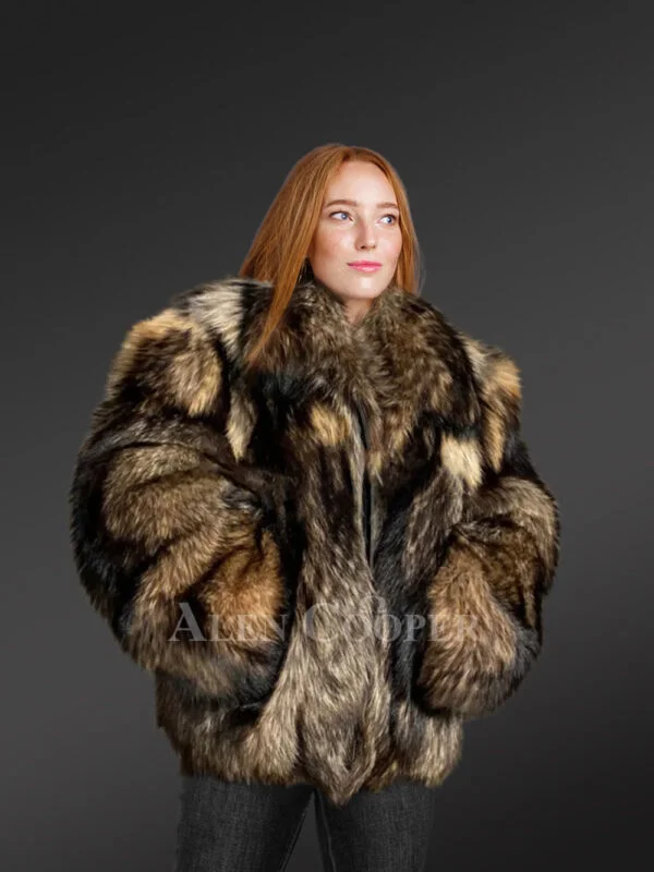 Womens Raccoon Bomber Jacket – Extraordinary Looks With Comforting Feel - Image 4