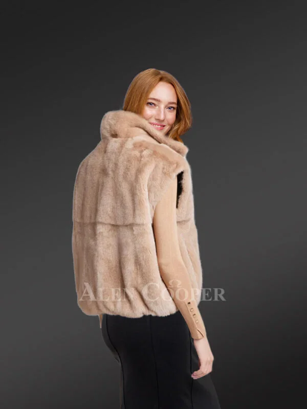 Womens Reversible Bomber Mink Vest – Enjoy Winter with High-Class Looks - Image 5