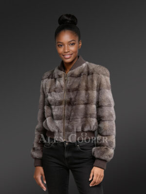 Blue Iris Mink Bomber – A Woman’s Modish Jacket with a Warm Feel