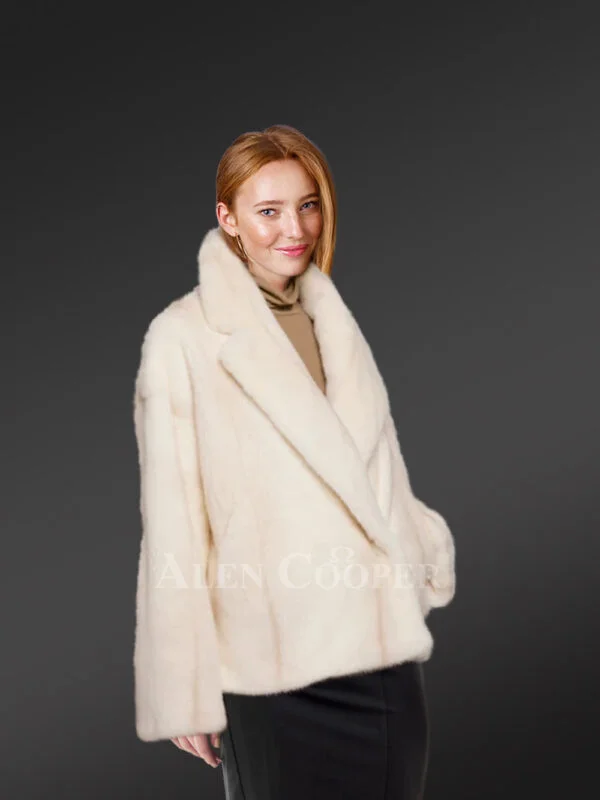 Mink Bomber Jacket with Hood –Look Elegant in this Pristine Jacket - Image 3