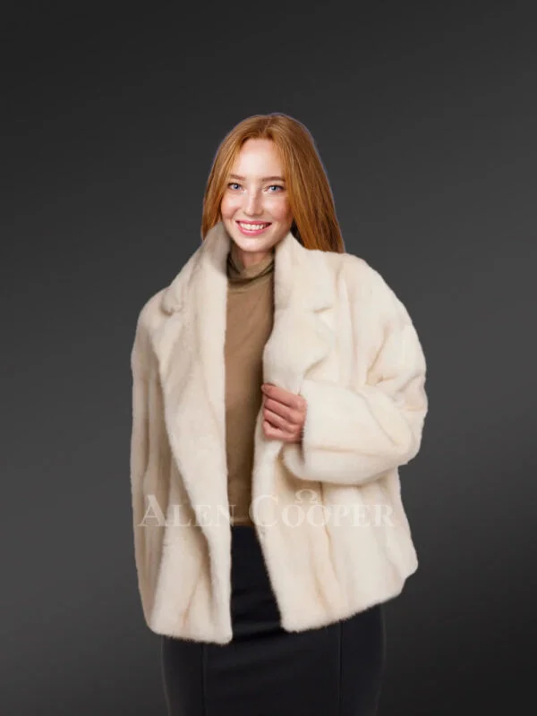 Mink Bomber Jacket with Hood –Look Elegant in this Pristine Jacket