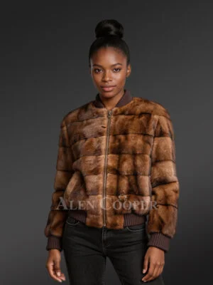 Womens Mink Fur Bomber Jacket – Refined Looks with Unbeatable Comfort