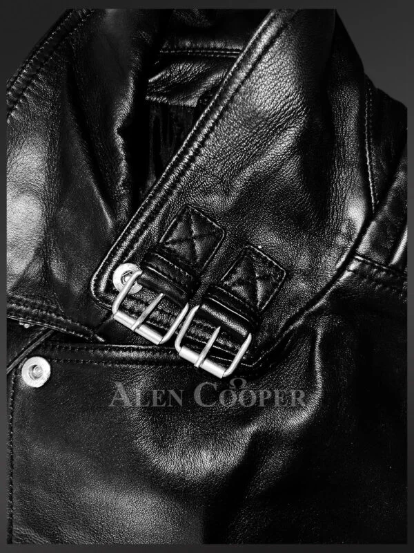 Men’s Dual Color Leather Jacket with a Majestic Warm Feel - Image 11