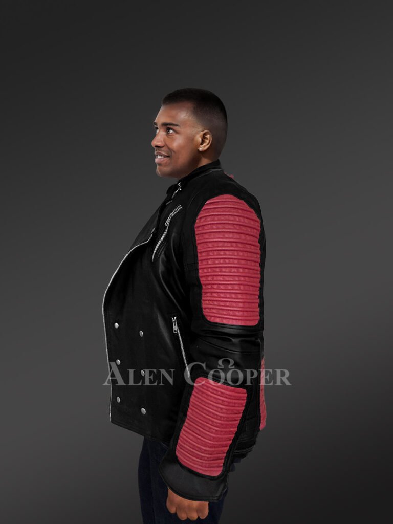 Dual Color Leather Jacket