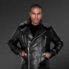 Jacket with Removable Shearling Collar
