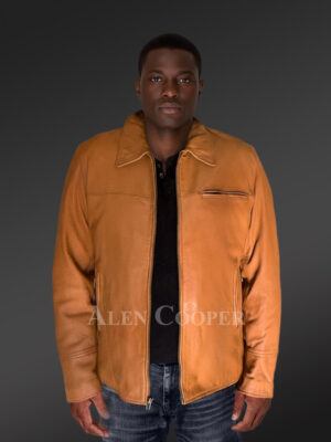Leather Dean Jacket in a Classy Dapper Style