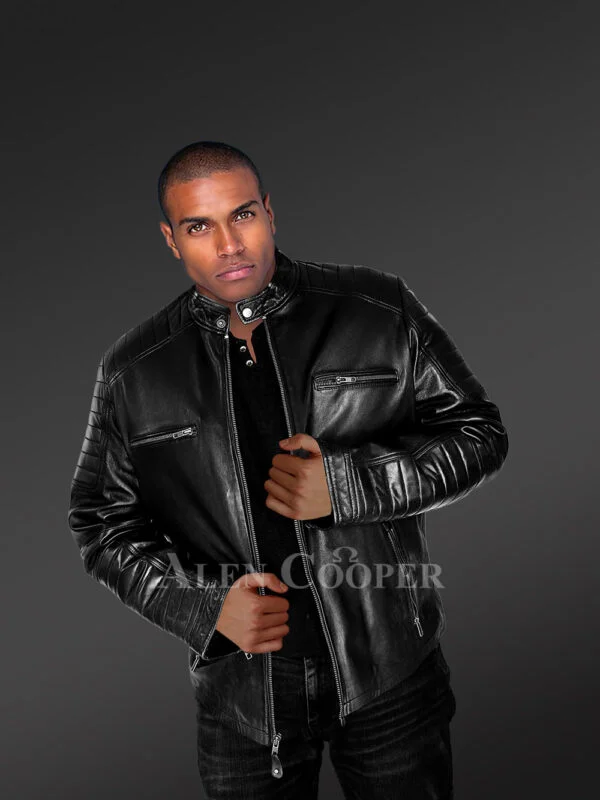 Men’s Leather Jacket with Zipper Accents – An Absolute Thermal Outerwear - Image 2