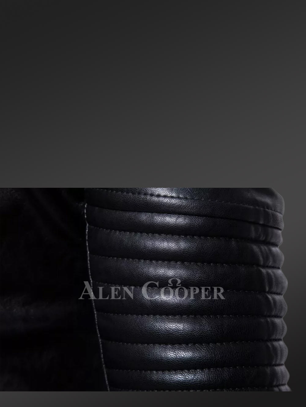 Leather Biker Jacket with Quilt Details on Sleeves Exudes Rugged Charm - Image 5