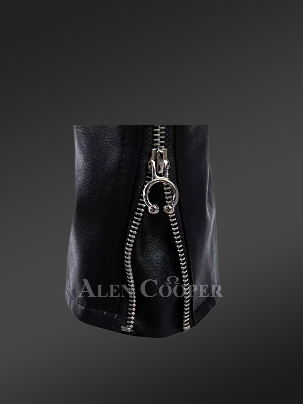 Leather Biker Jacket with Quilt Details on Sleeves Exudes Rugged Charm - Image 10