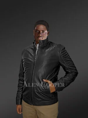 Mens Black Moto Leather Jacket – Perfect Fusion of Sophistication & Comfort