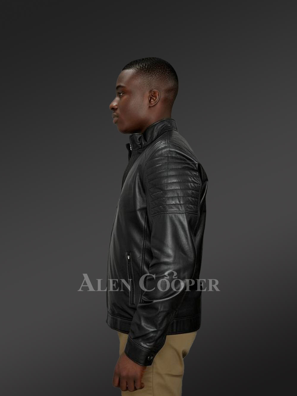 Mens Black Moto Leather Jacket – Perfect Fusion of Sophistication & Comfort - Image 3