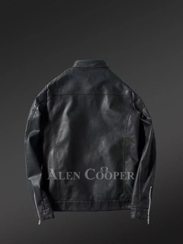 Mens Black Moto Leather Jacket – Perfect Fusion of Sophistication & Comfort - Image 3