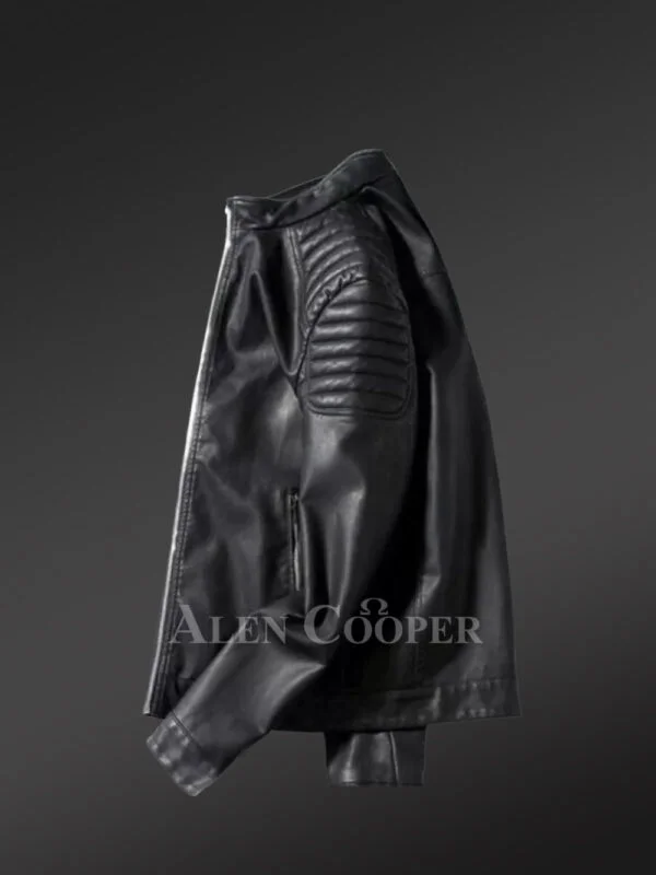 Mens Black Moto Leather Jacket – Perfect Fusion of Sophistication & Comfort - Image 10