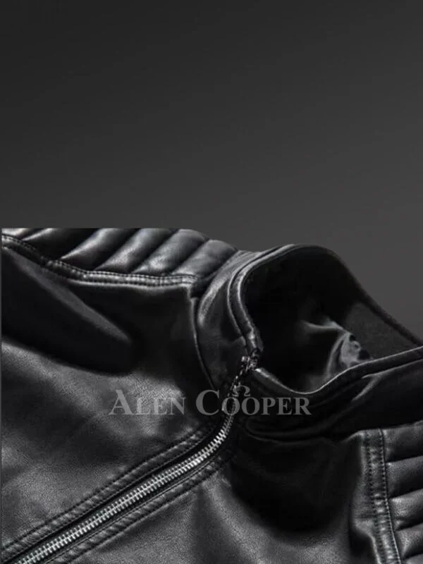 Mens Black Moto Leather Jacket – Perfect Fusion of Sophistication & Comfort - Image 9