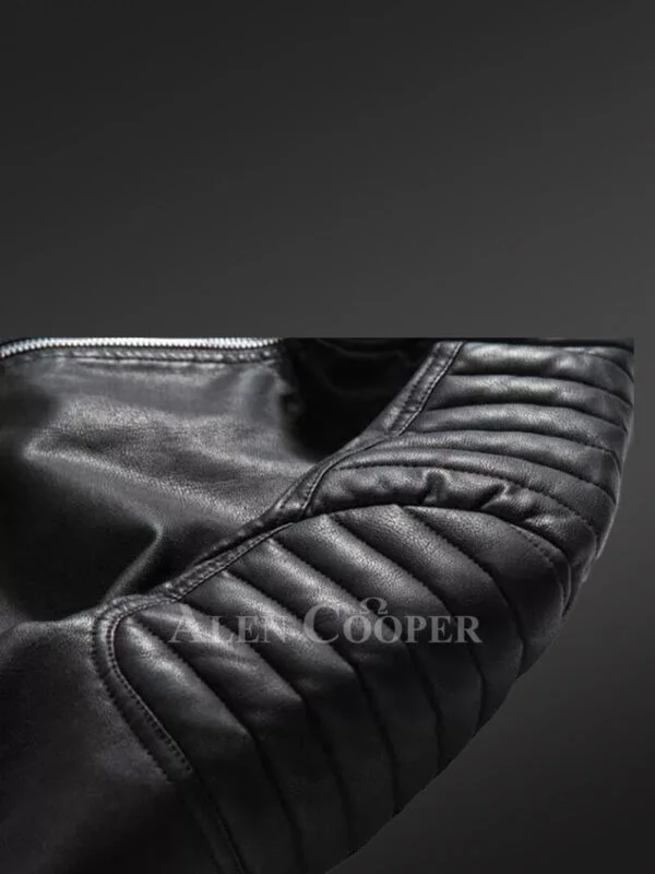 Mens Black Moto Leather Jacket – Perfect Fusion of Sophistication & Comfort - Image 7