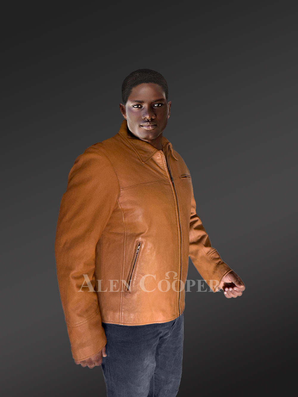 Leather Dean Jacket in a Classy Dapper Style - Image 7