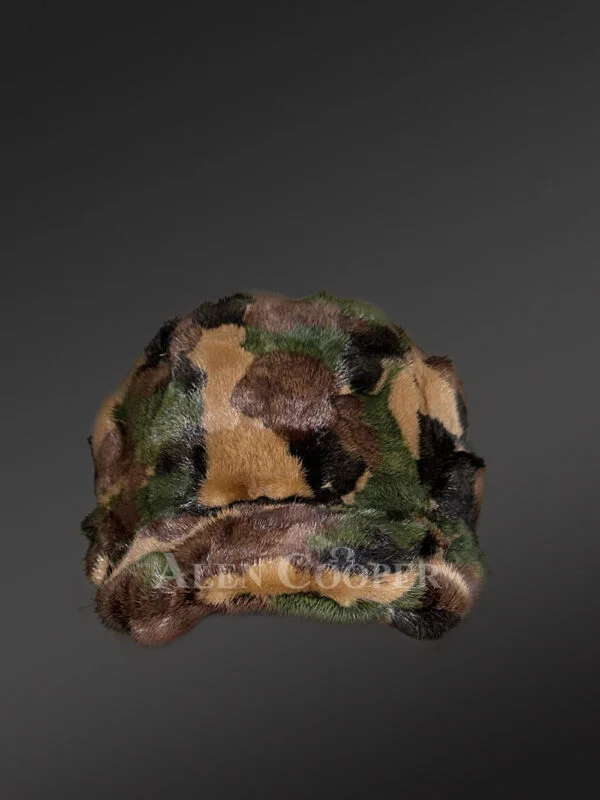 Mens Camouflage Mink Hat – Stay Warm & Safe in the Wild - Image 3
