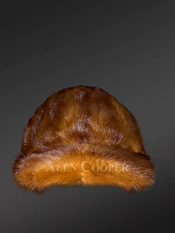 Mens Whiskey Gold Mink Hat – Looks Suave & Brings a Plush Feel - Image 2