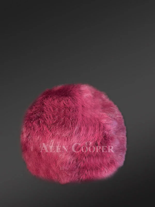 Mens Rabbit Baseball Hat in Burgundy for a Comfy Flamboyant look - Image 5