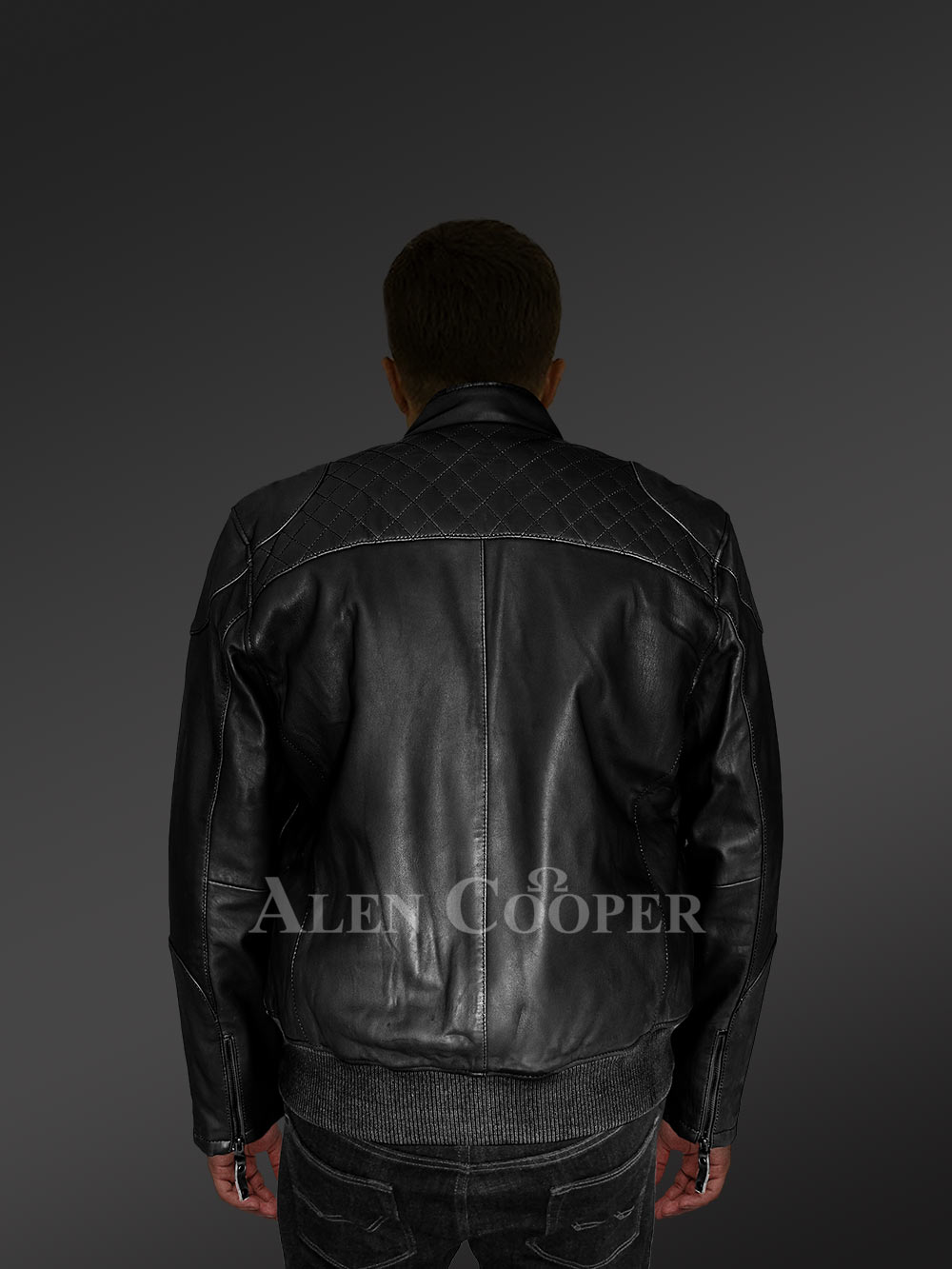 Mens Trendy Leather Bomber Jacket –Exuding a Dapper Look - Image 6