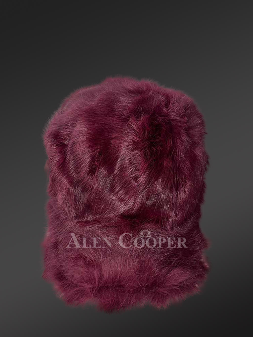 Mens Rabbit Baseball Hat in Burgundy (2)