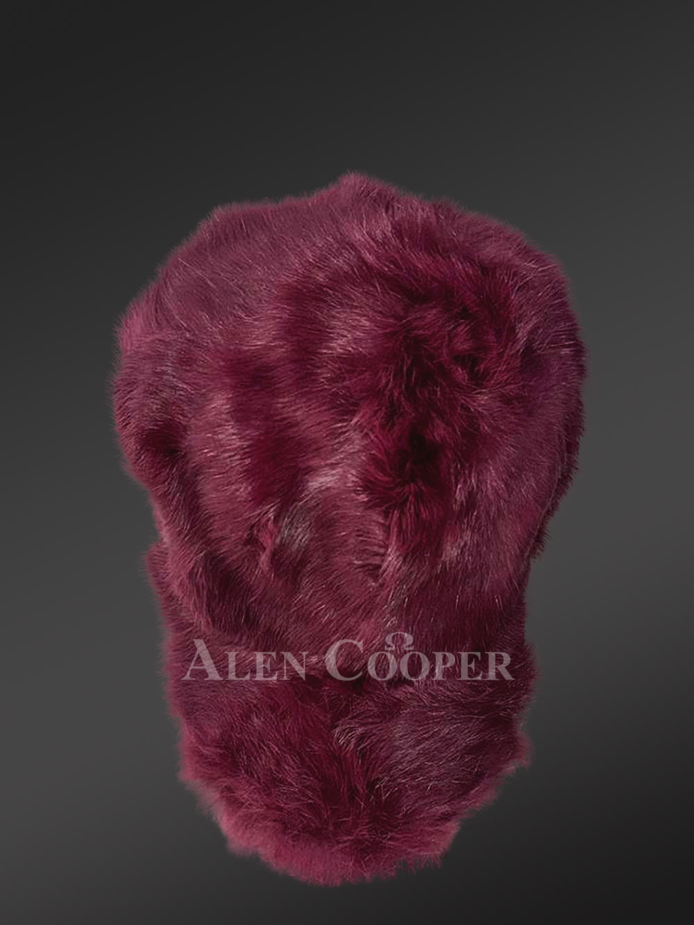 Mens Rabbit Baseball Hat in Burgundy (3)