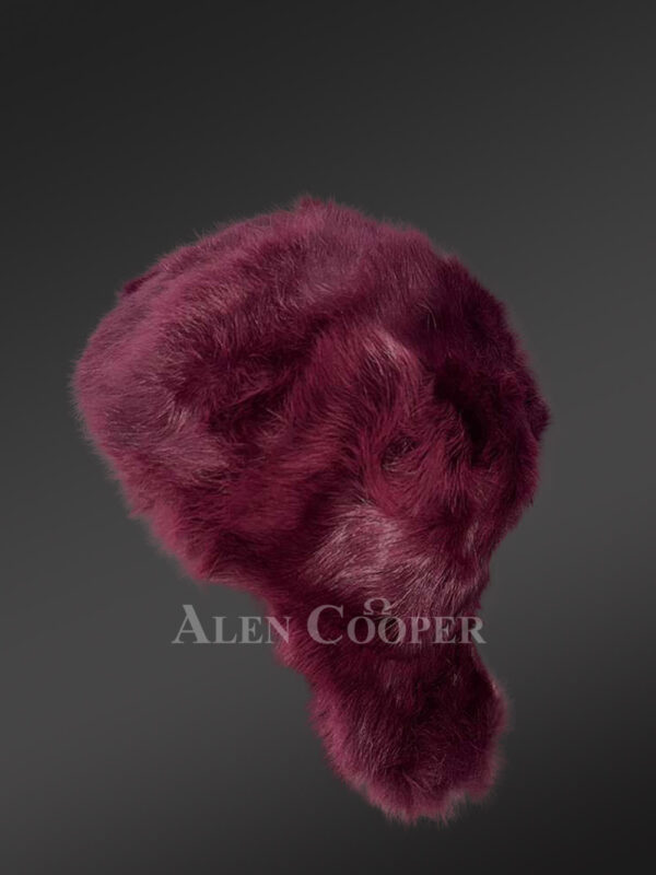 Mens Rabbit Baseball Hat in Burgundy (4)