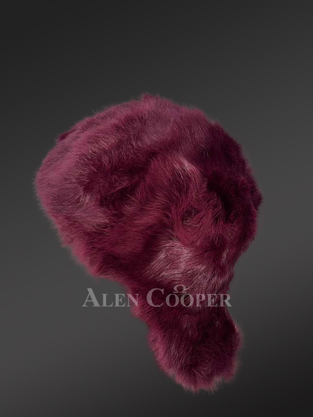 Mens Rabbit Baseball Hat in Burgundy (4)