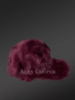 Mens Rabbit Baseball Hat in Burgundy (6)