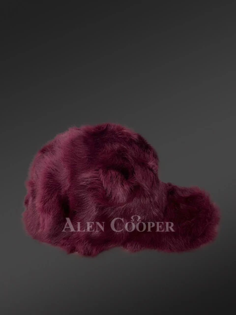 Mens Rabbit Baseball Hat in Burgundy (6)