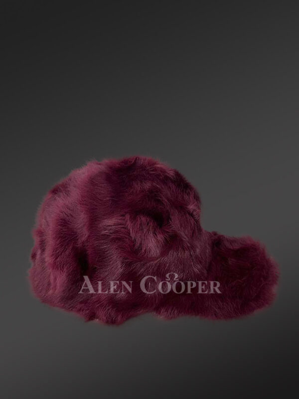 Mens Rabbit Baseball Hat in Burgundy (6)