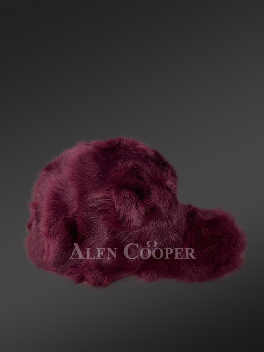 Mens Rabbit Baseball Hat in Burgundy (6)