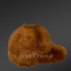 Mens Tan Rabbit Fur Baseball Hat (1)