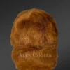 Mens Tan Rabbit Fur Baseball Hat (3)