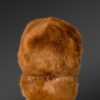 Mens Tan Rabbit Fur Baseball Hat (4)