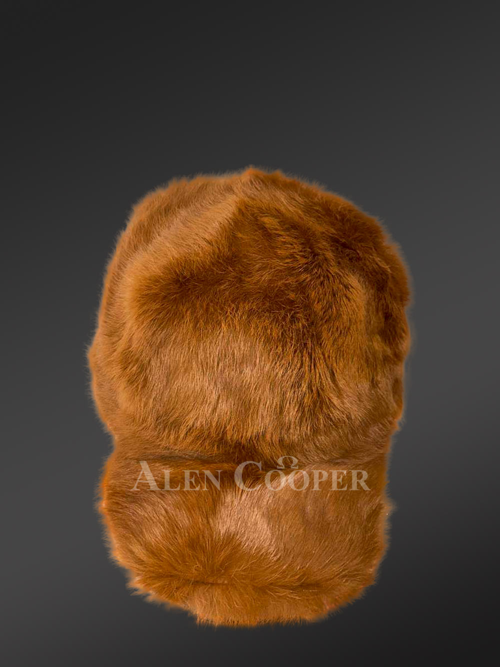 Mens Tan Rabbit Fur Baseball Hat (4)